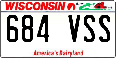 WI license plate 684VSS