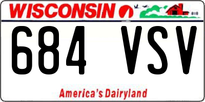 WI license plate 684VSV