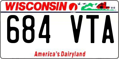 WI license plate 684VTA