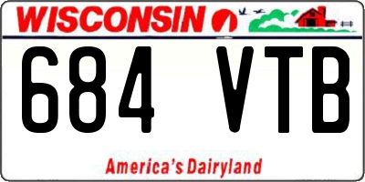 WI license plate 684VTB