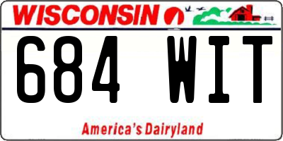 WI license plate 684WIT