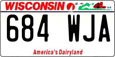 WI license plate 684WJA
