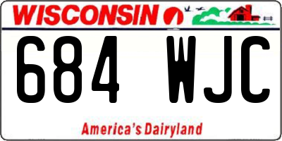 WI license plate 684WJC