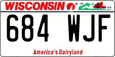 WI license plate 684WJF