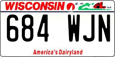 WI license plate 684WJN