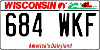 WI license plate 684WKF