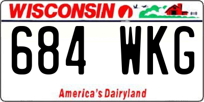 WI license plate 684WKG