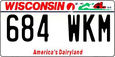 WI license plate 684WKM