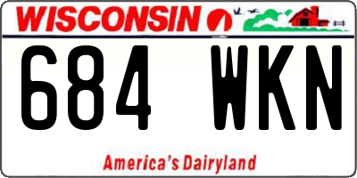 WI license plate 684WKN