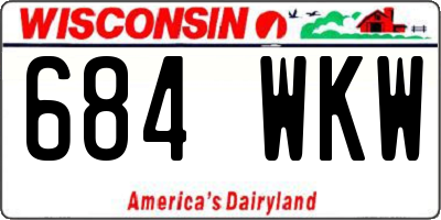 WI license plate 684WKW