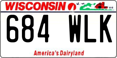 WI license plate 684WLK