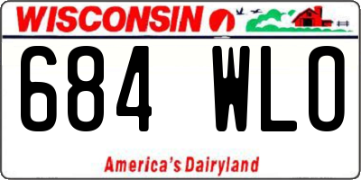 WI license plate 684WLO