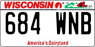 WI license plate 684WNB