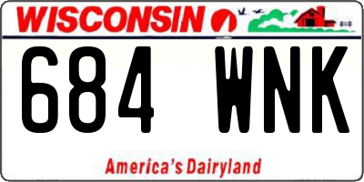 WI license plate 684WNK