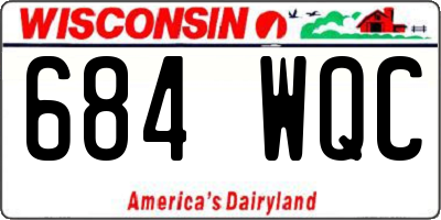 WI license plate 684WQC