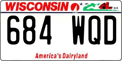 WI license plate 684WQD