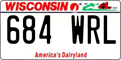 WI license plate 684WRL