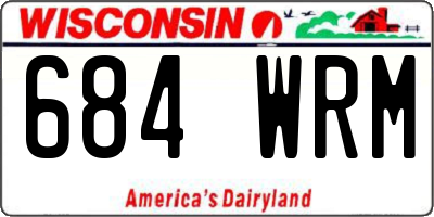 WI license plate 684WRM