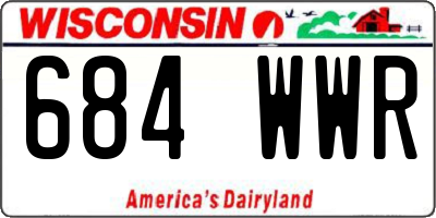 WI license plate 684WWR