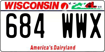 WI license plate 684WWX