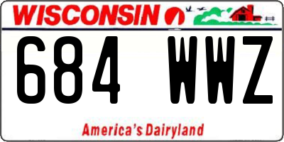 WI license plate 684WWZ