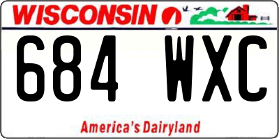WI license plate 684WXC