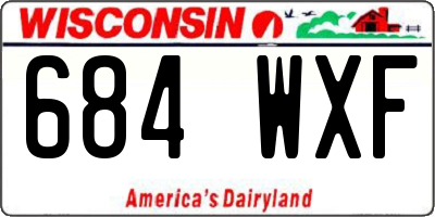 WI license plate 684WXF