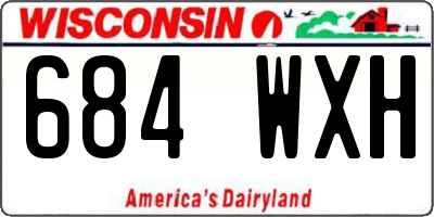 WI license plate 684WXH