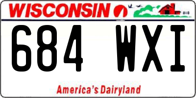 WI license plate 684WXI
