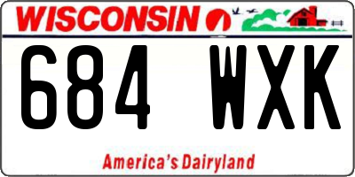 WI license plate 684WXK