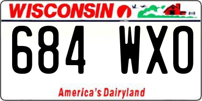 WI license plate 684WXO