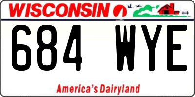 WI license plate 684WYE