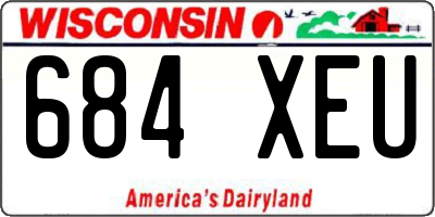 WI license plate 684XEU