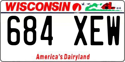 WI license plate 684XEW