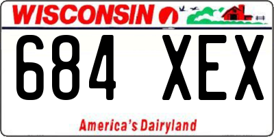 WI license plate 684XEX