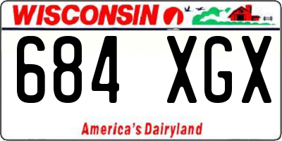 WI license plate 684XGX