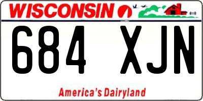 WI license plate 684XJN