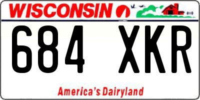 WI license plate 684XKR