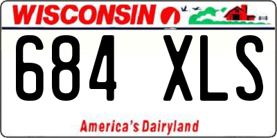 WI license plate 684XLS
