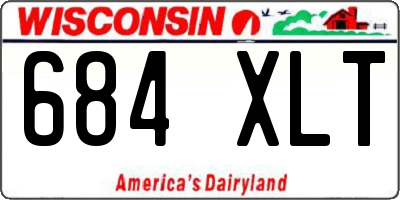 WI license plate 684XLT