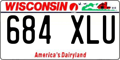 WI license plate 684XLU