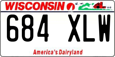 WI license plate 684XLW