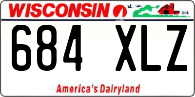 WI license plate 684XLZ