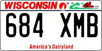 WI license plate 684XMB