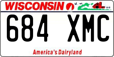 WI license plate 684XMC