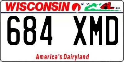 WI license plate 684XMD