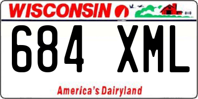 WI license plate 684XML