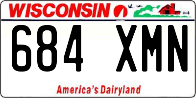 WI license plate 684XMN