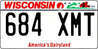WI license plate 684XMT