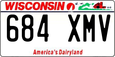 WI license plate 684XMV
